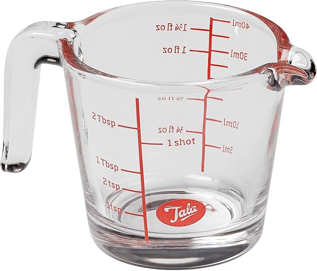 Tala 40ml Mini Glass Measuring Jug, 10A26012, Transparent