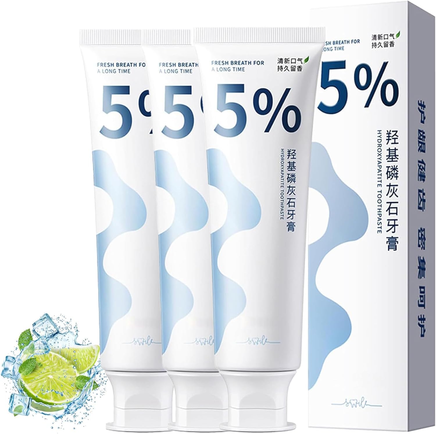 3PCS Pasta de Dente Bisindole - Pasta Natural de Reparação e Clareamento, Frescor para o Hálito, 100g