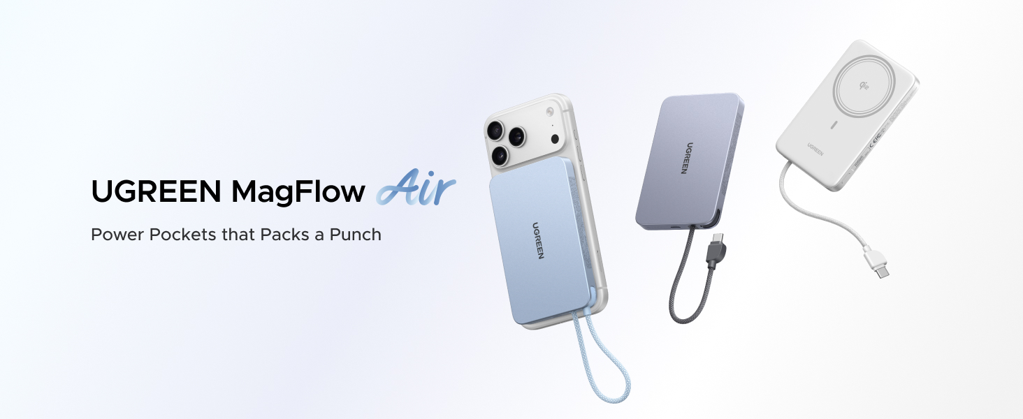 UGREEN Magflow Air Qi2 15W Magnetic Power Bank