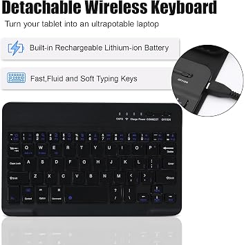 Case with Keyboard For Samsung Galaxy Tab A11+/A9+ 11 inch 2025/2023