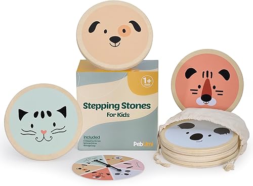 Miniatura 2 de PEBUMI Juego de 6 piedras de equilibrio para niños, juego de 6 juguetes de equilibrio antideslizantes duraderos para apoyar la coordinación y las