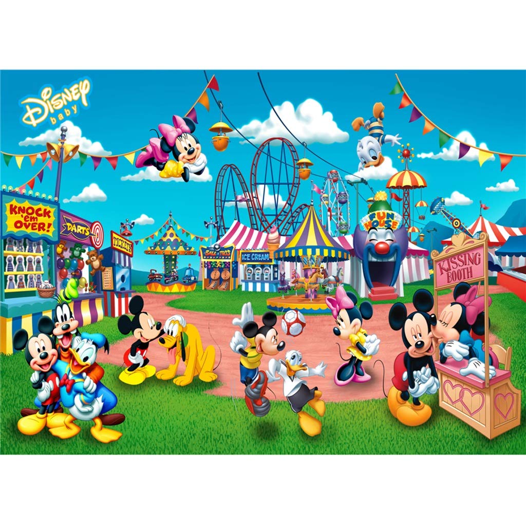 Puzzle Mickey Mouse Poster Jigsaw Puzzles In A Box (500/1000/1500 Pieces Wooden Puzzles, Beautiful Artwork, 87.5 Cm L X 57.5 Cm H) P729 (Color : A, Size : 500pc)