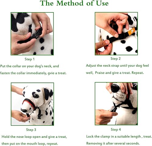 Miniatura 4 de Collar de cabeza de perro con tela suave, arnés de cabeza de perro para que el perro deje de tirar con lazo ajustable (S, azul lago)