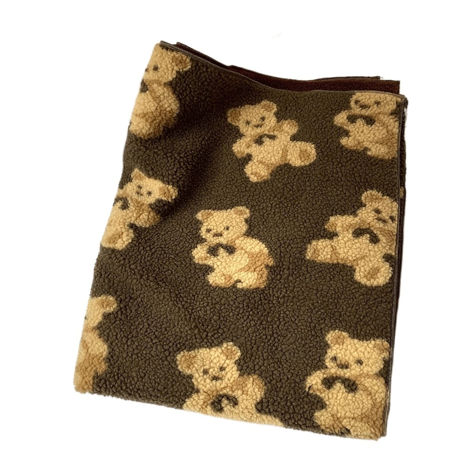 Blanket, Cute Fur Blanekt Sofa Throw Brown Bear Blanket for Super Soft Warm Winter Pet Blankets (Color : Brown)