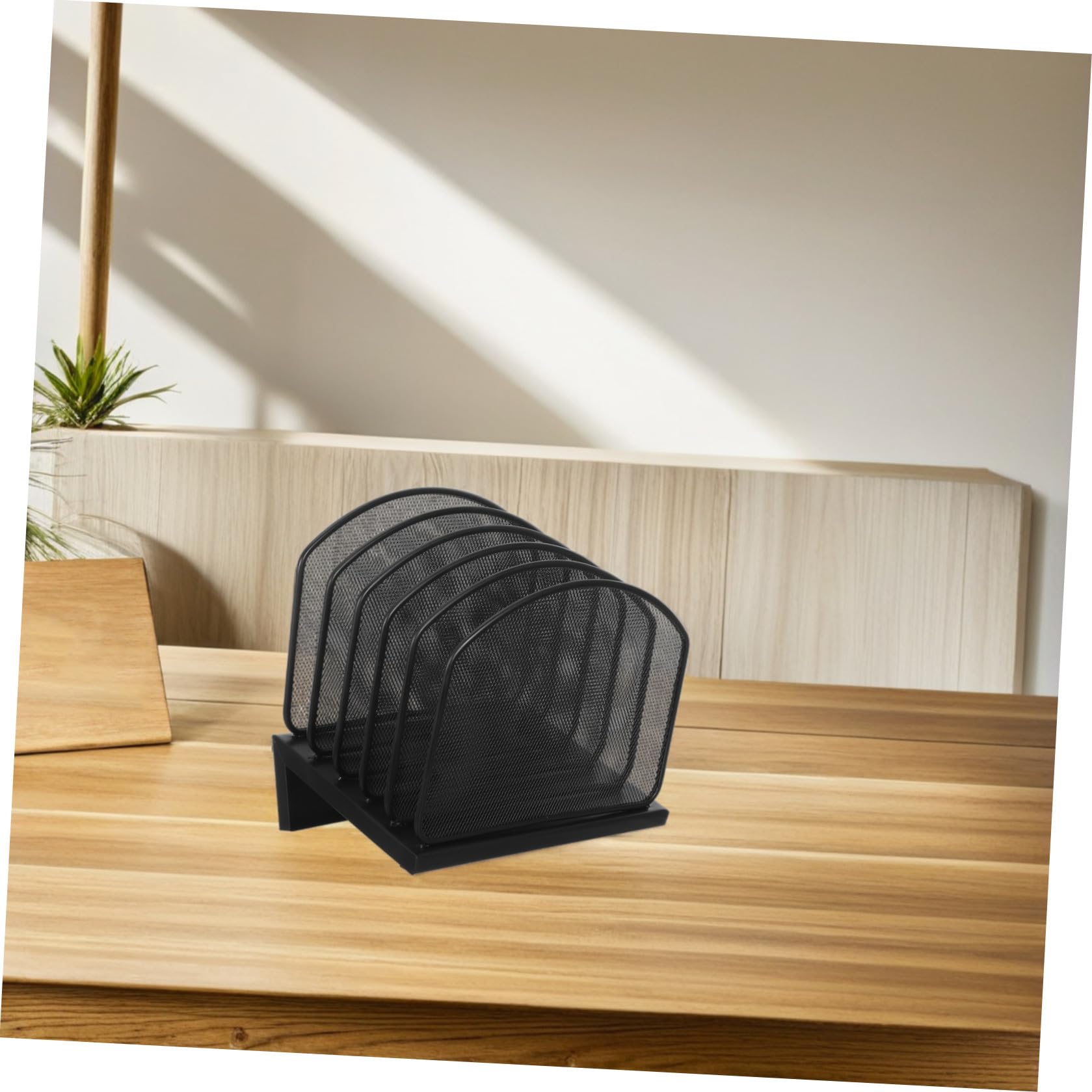 SECFOU Organizzatore Scrivania Verticale in Metallo con Scomparti Multipli Porta Documenti e Cartelle per Ufficio Casa e Studio Design Moderno e Funzionale