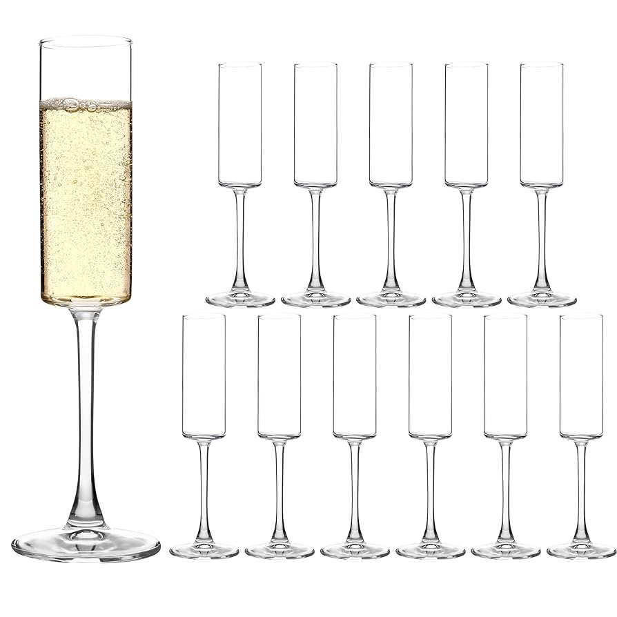 Amazon.com | HAKEEMI Champagne Flutes Set of 12, 6 oz