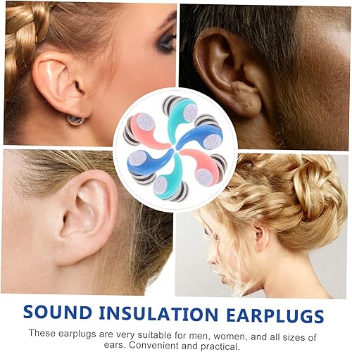 Miniatura 4 de Parliky 3 pares de tapones para los oídos con cancelación de ruido, auriculares con cancelación de ruido, tapones para los oídos, protección para