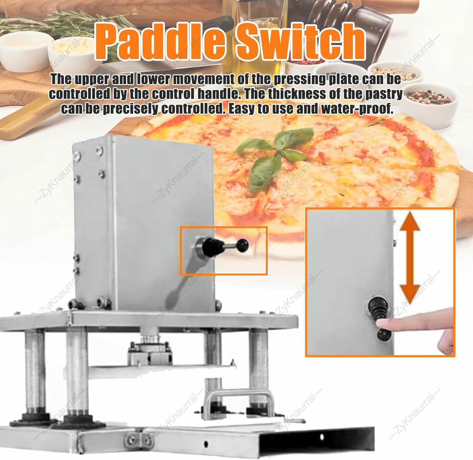 Elektryczna Prasa Do Ciasta Na Pizzę, Wałek Do Ciasta Ze Stali Nierdzewnej Do Pizzy Domowej I Komercyjnej, Ciast I Tortilli,22cm