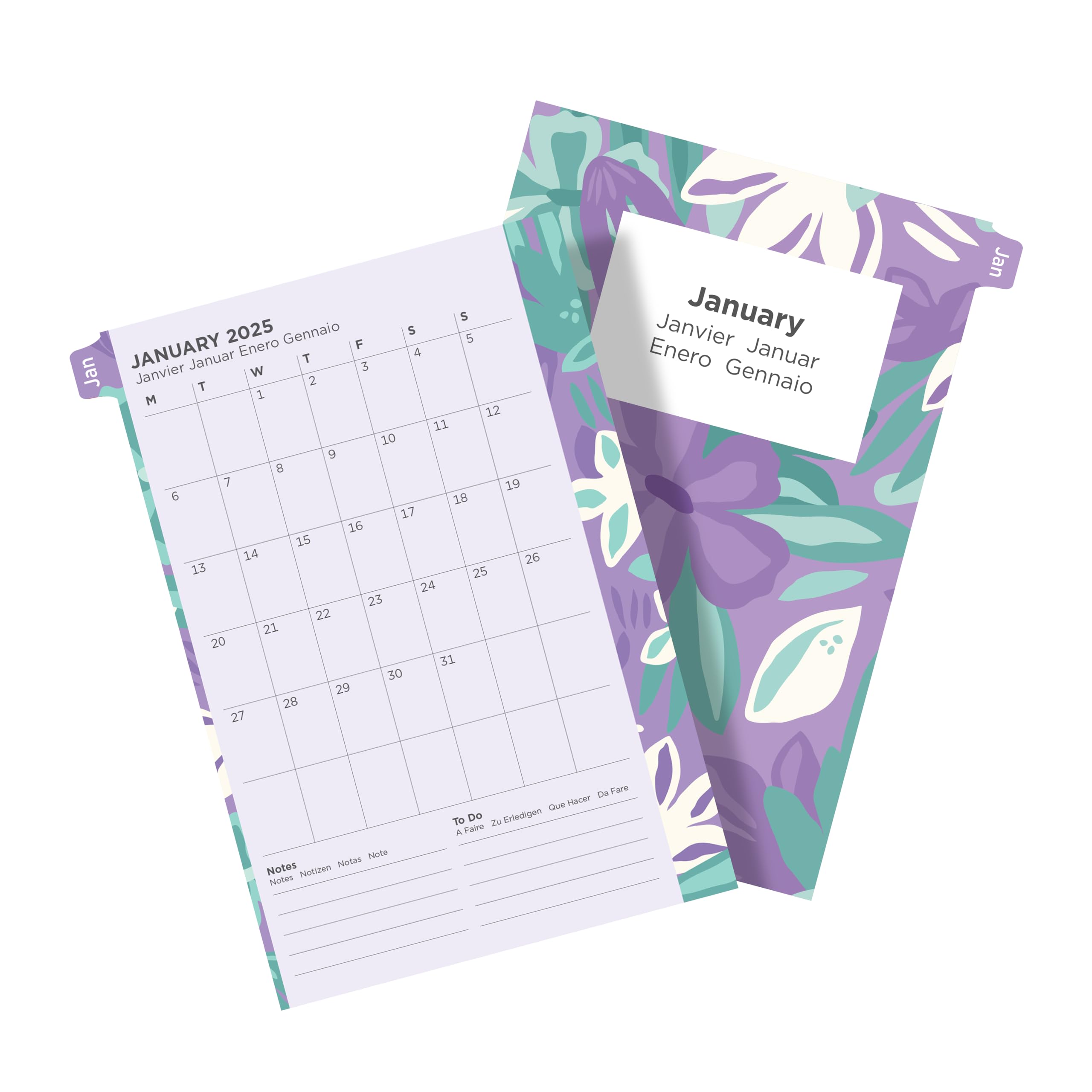 Pocket Illustrated Floral Week on 2 Pages Diary and Fill 2025 - Image 3