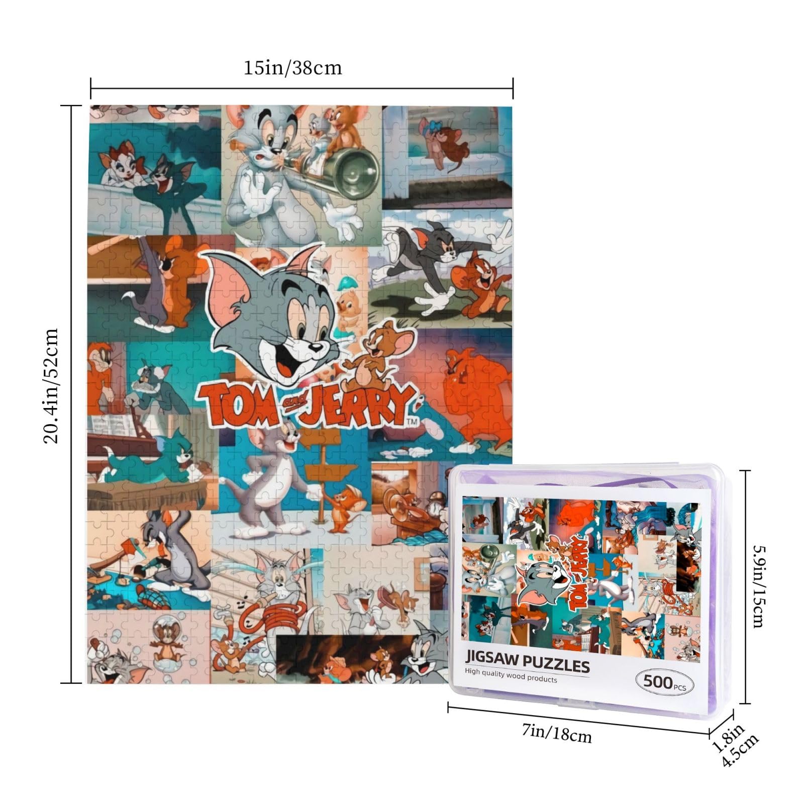 Amazon.co.jp: パズル トムとジェリー ジグソーパズル 木製 500ピース