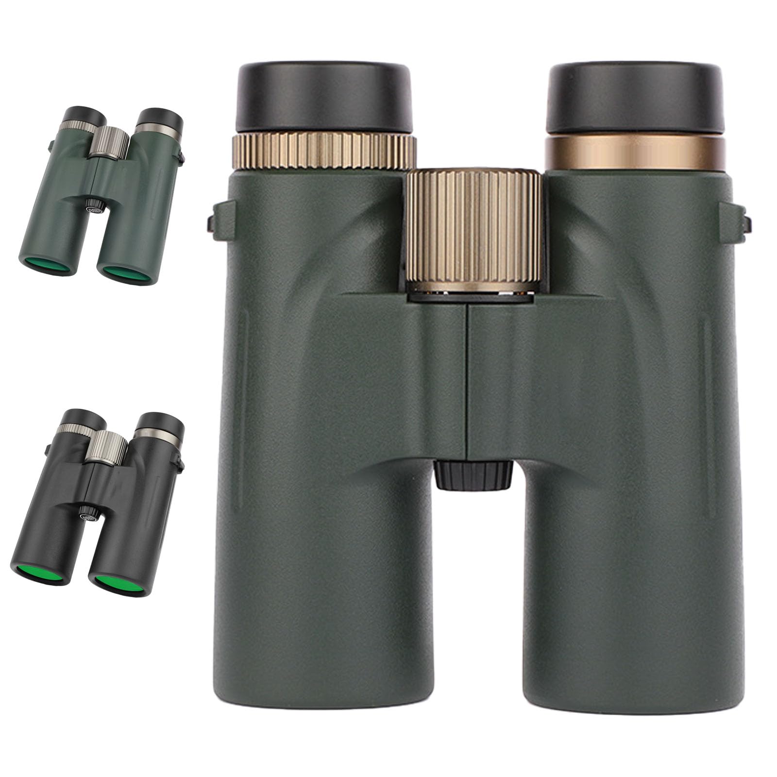 Binocolo 12 X 42, Binocolo Ad Alte Prestazioni Per Adulti, Antiappannamento E Impermeabile, Perfetto Per Birdwatching, Viaggi, Osservazione Delle Stelle, Caccia E Concerti (Verde)
