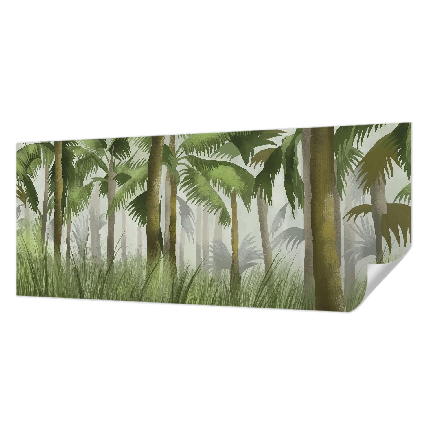Décor mural adhésif forêt tropicale 250x104 cm panoramique pour salon