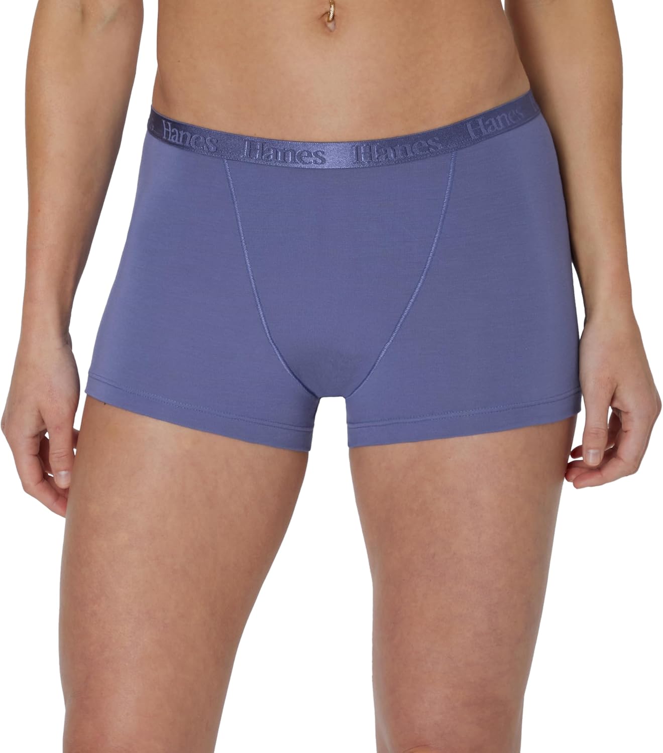 Hanes womens Originals Supersoft Underwear Boxer Briefs Pack, Panties, Viscose from Bamboo Underwear, 5-pack, - Image 2