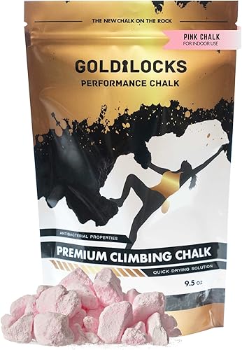Miniatura 2 de Goldilocks - Tiza gruesa para escalada en roca, crossfit, entrenamiento de pesas, gimnasia y más, blanco, rosa y piedra