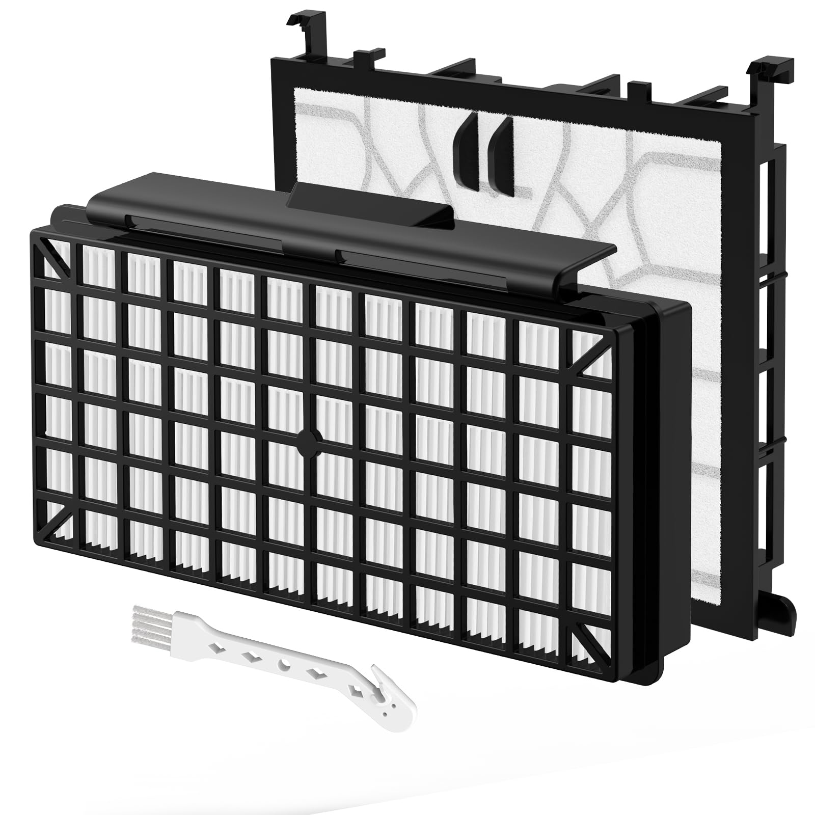 Ersatzfilter Zubehör für Siemens Staubsauger Q5.0 extreme silencePower VSQ5X1230, 1 Filter + 1 Motorfilter Kompatibel mit Siemens Bodenstaubsauger VZ154HFB / VZ02MSF / VSQ5X12M1