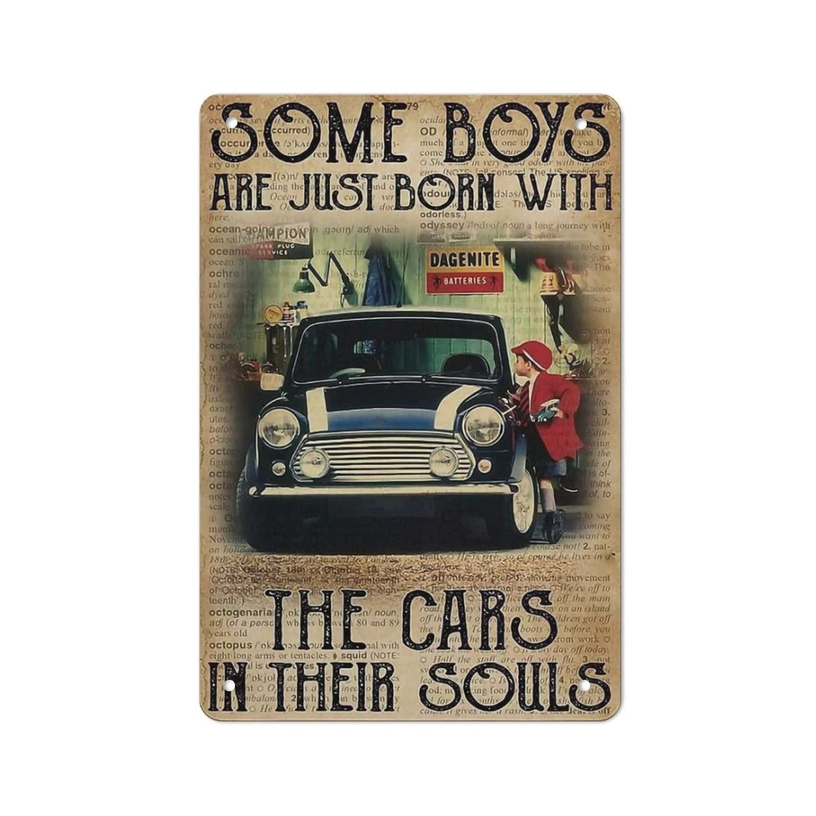 AOOEDM With The Truck In Their Souls Wall Metal Tin Sign for Home Bar Pub Kitchen Wall Art Deocr Man Cave Vintage Metal Sign Poster Plaque Signs Quotes Sign