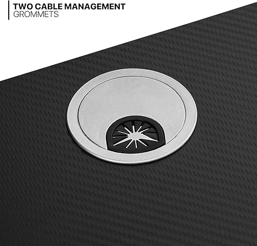 Miniatura 4 de Magshion Juego de sillas de escritorio, mesa de juego simple de mesa negra y silla giratoria de altura ajustable con asiento suave para esquina sala