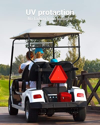 Miniatura 3 de SWEETAPRIL Letrero de vehículo de movimiento lento, letreros triangulares de aluminio de movimiento lento de aluminio, 14 x 16 pulgadas, 40 mil de