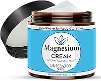 Vista 10 de Crema de magnesio para dolor de cabeza, migrañas, dolor muscular, alivio de calambres con manteca de karité, aceite de coco, aloe, vitamina E, crema