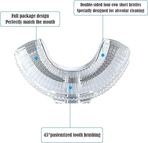 Miniatura 4 de Hoomall Cepillo de dientes en forma de U para niños diseño de cabeza de cepillo en forma de U para niños cepillo de dientes de masaje tipo U 360