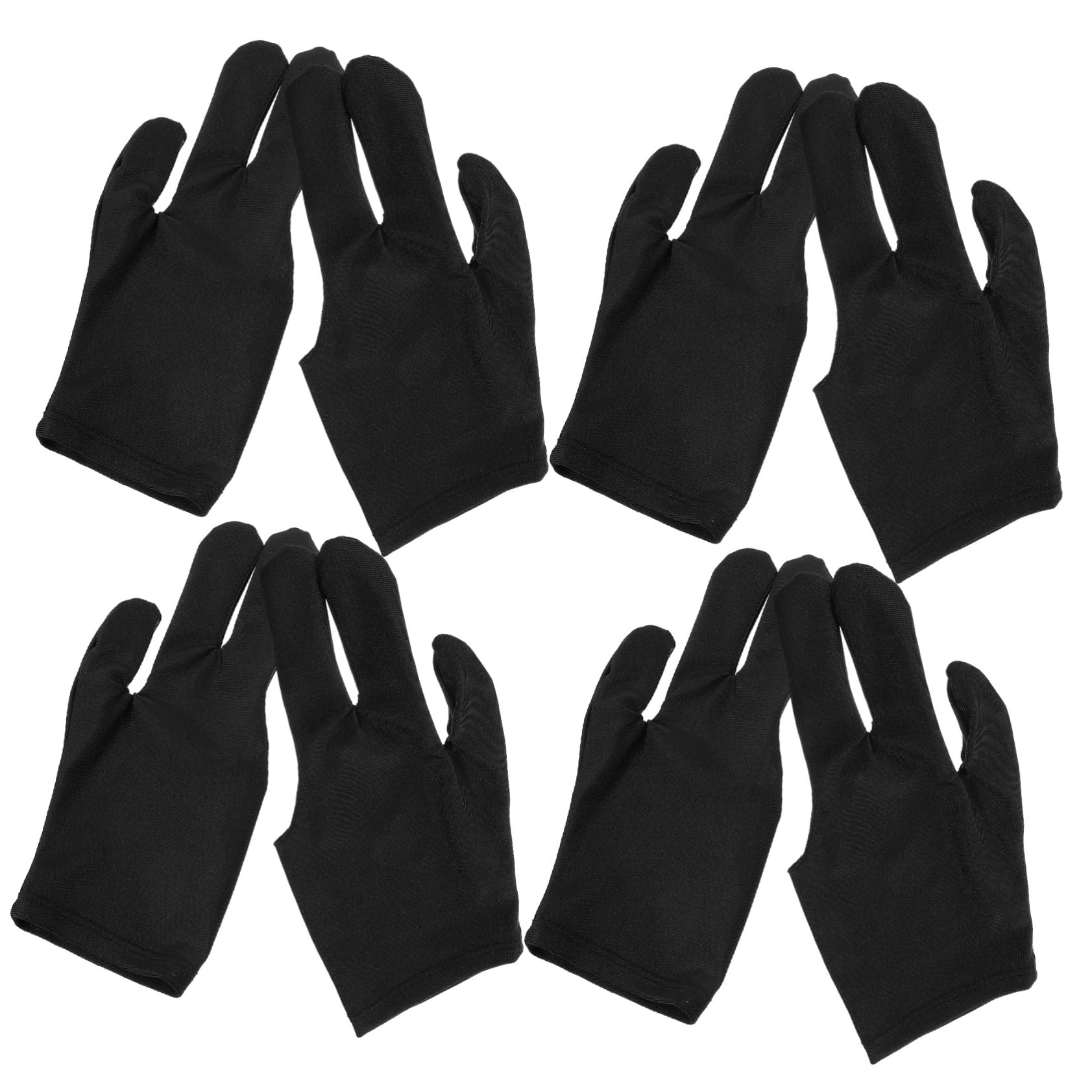 SUPVOX Elastic Billiard Gloves 3-Finger Gaming Gloves Comfortable Fit for Snooker Billiards Pool