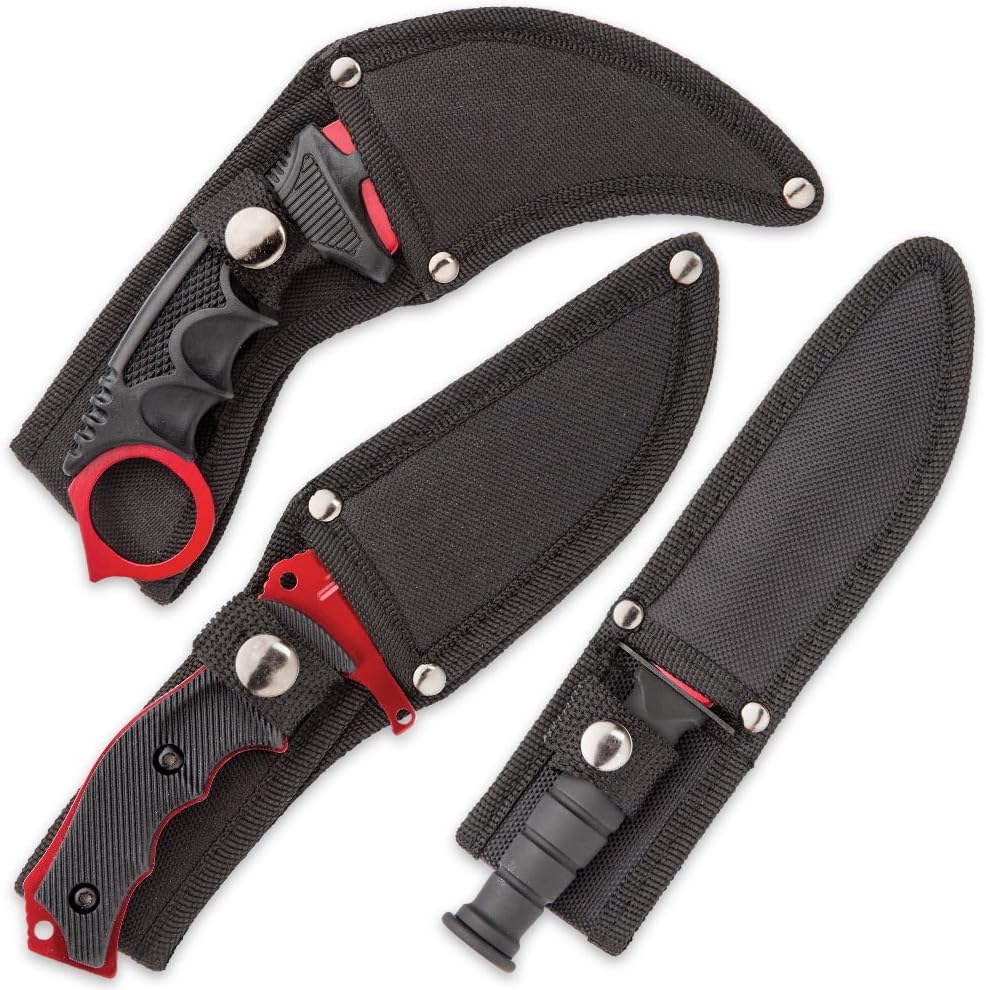 BLACK LEGION Triple Knife Set (Red)