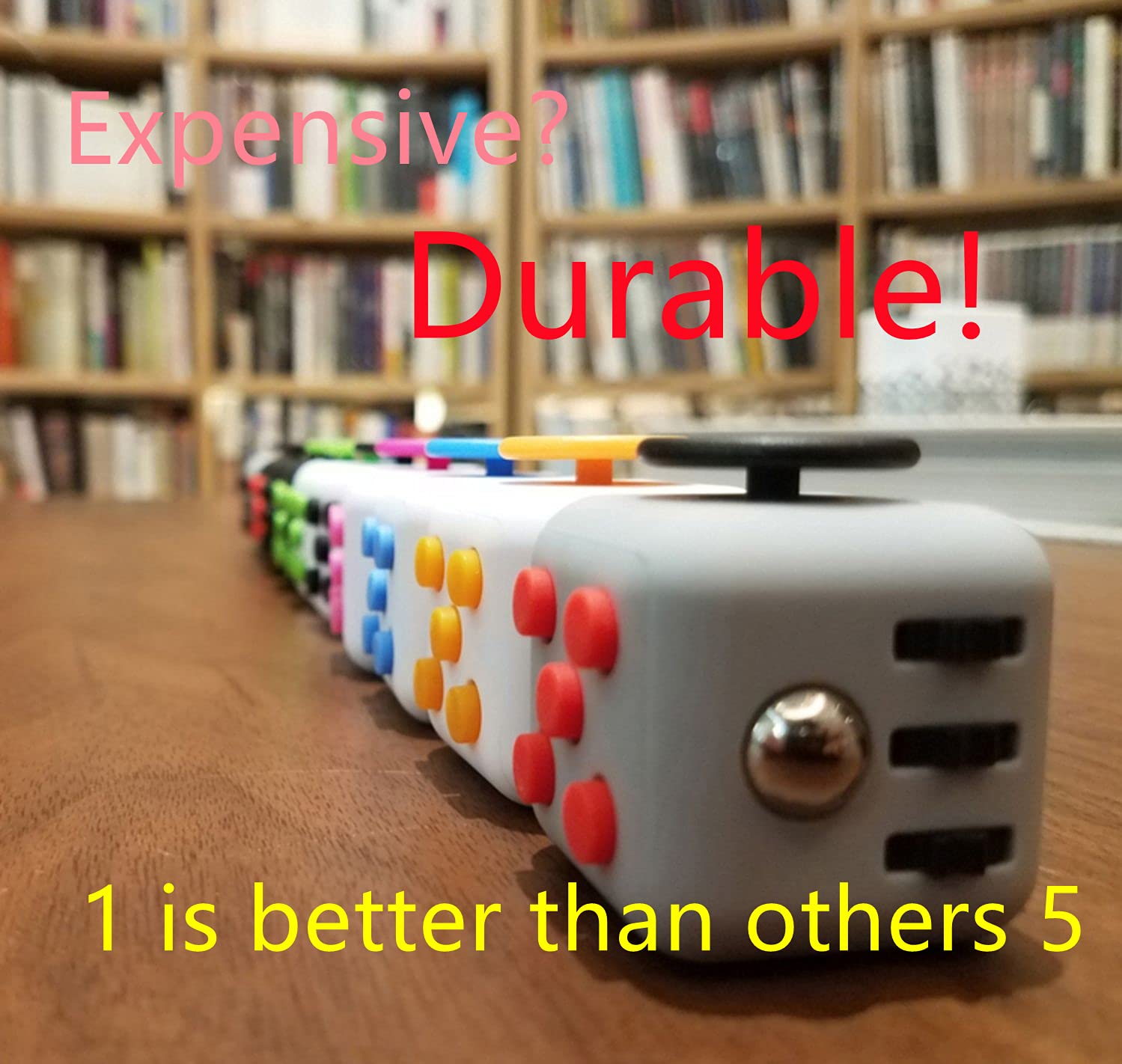 LYTDD Fidget Cubes Juguetes de descompresión para la ansiedad Descomprimir dados Negro Rojo Juguete de escritorio Adultos Alivio del Estrés Cubos Versión Dados Fidget Juguetes