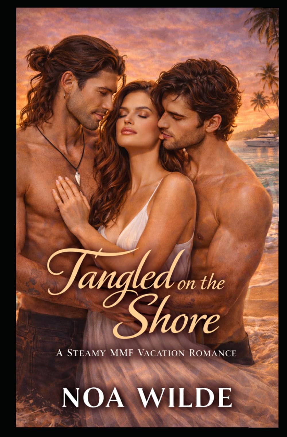 Tangled on the Shore: A Steamy MMF Vacation Romance (Forbidden Heat Romances)