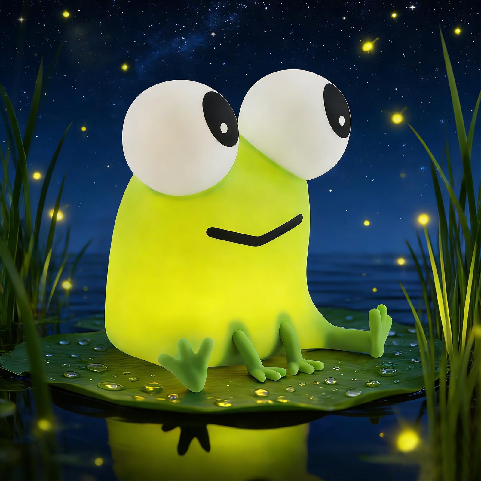 YISUN Frog Night Light, Silicone Cute Lamp for Kids, Portable Dimmable Bedside Lamp with Touch Control and Timer, Rechargeable Childrens Night Lights for Bedroom Table
