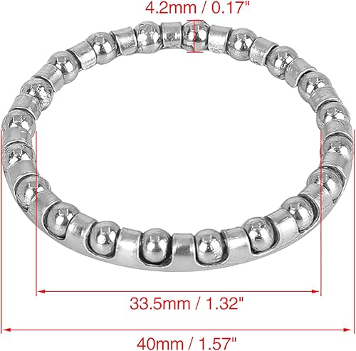 Miniatura 3 de X AUTOHAUX 12 unids 1.575 in x 20 jaulas de rodamientos de bolas rodamientos de manivela rodamientos de rueda retenedor para bicicleta