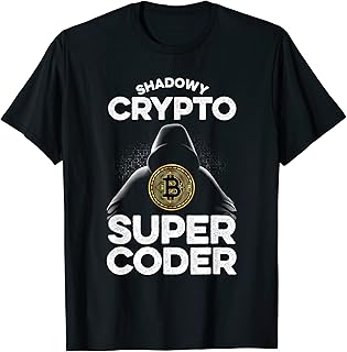 Bitcoin Shadowy Crypto Super Coder BTC Kryptowährung Trader T-Shirt