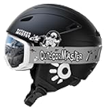 Anoa Kids Ski Helmet and Goggles Set - Snowboard Helmet with Ski Goggles - Durable PC Shell, Shock-Absorbing EPS Core & Adjustable Fit - Certified Snow Helmets for Boys, Girls & Youth