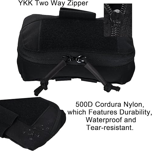 Miniatura 3 de Molle - Bolsa táctica de administración para el pecho, pequeña bolsa de pecho Molle, bolsa para cinturón y chaleco táctico, panel organizador de