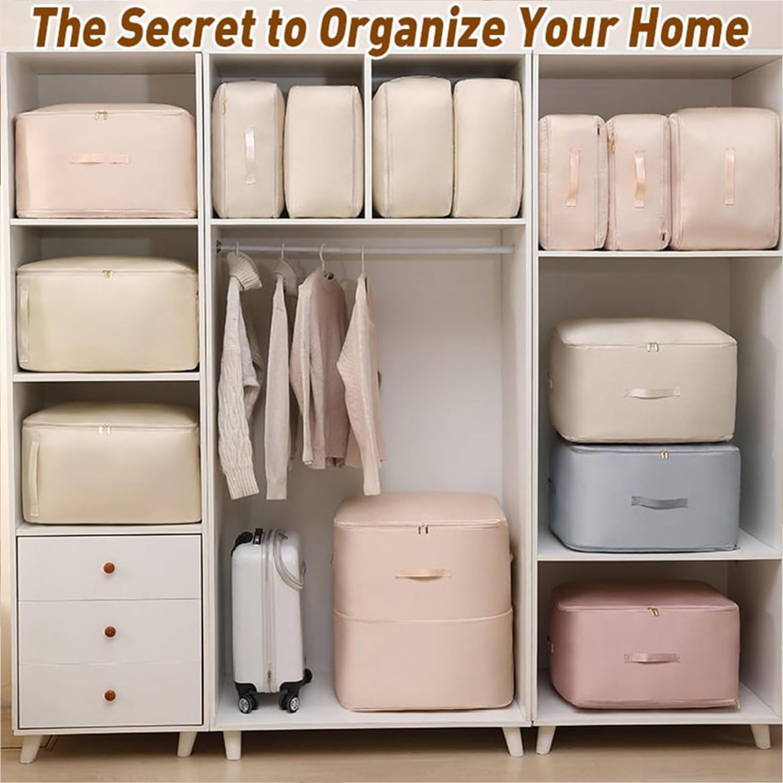 Grande capacità di compressione piumino Storage Bag Ultra salvaspazio comprimibile borse trasloco rosa XL Size ideale per casa e viaggi soluzioni di archiviazione
