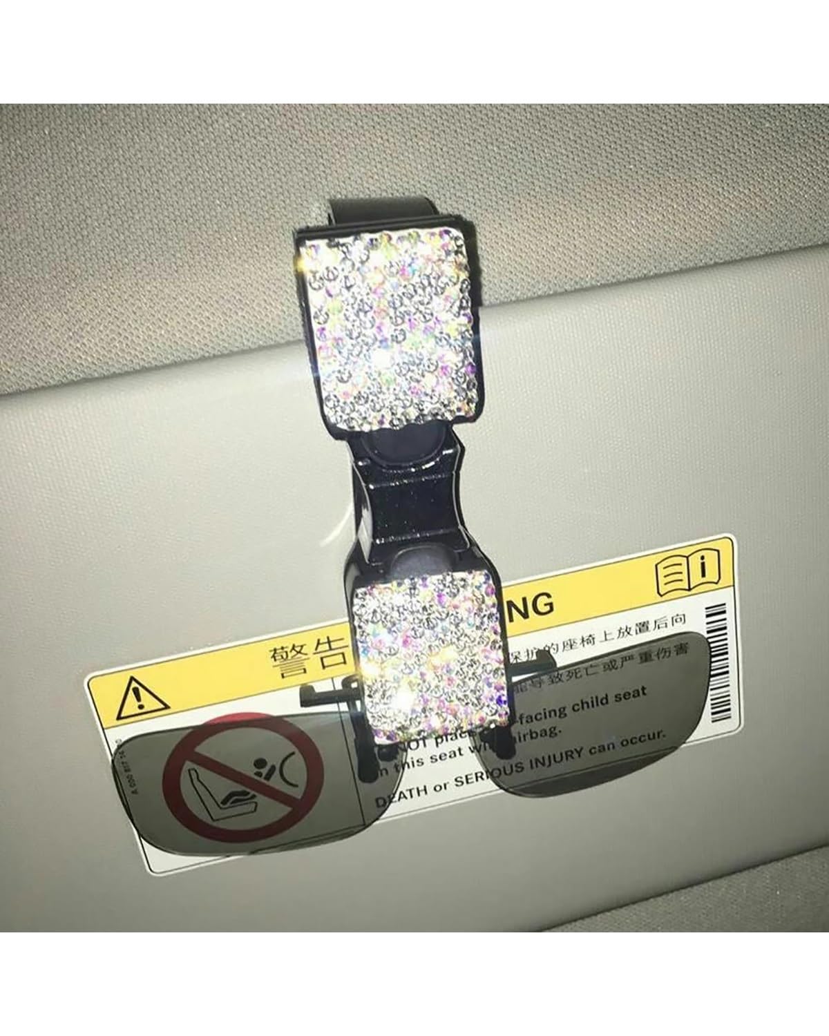 Supporto per Occhiali da Sole, Visiera Parasole per Auto, Clip Universale per Biglietti, ricevute, Clip di Fissaggio per Occhiali da Auto, Custodia per Occhiali da Auto (Rosa)