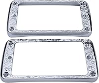 Vista 8 de Guyker Juego de anillos de montaje Humbucker de metal con parte inferior curvada – Reemplazo de marco de cubierta de pastillas para puente y cuello