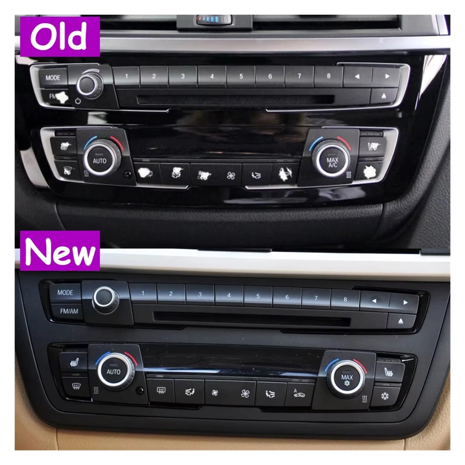 Auto Armaturenbrett Lüftung Für BMW 3 Serie 2013-2018 F35 F30 F31 F34 Auto Dashboard Konsole AC Air Vent Sitz Heizung Schalter Taste MAX Reparatur Kit(Button-10)