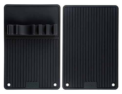 Ozeri Juego de alfombrillas para utensilios de barbacoa y parrilla, color negro