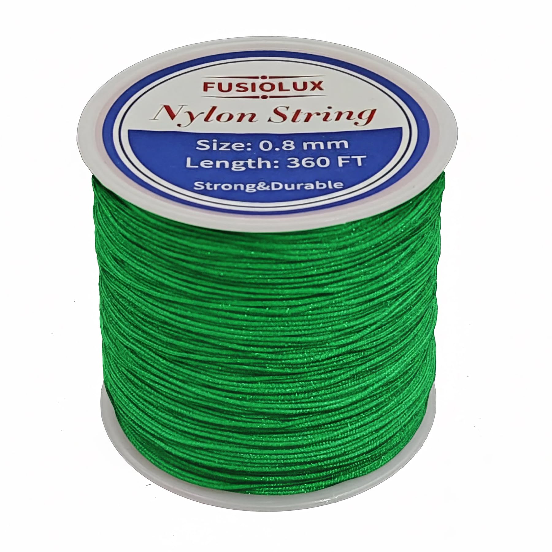 Photo 1 of 0.8mm Nylon Cord for Bracelet Making, Strong Non-Stretch Craft String for Braiding, Colorfast Nylon Braided Thread for DIY Bracelets, Macrame, Keychains, Dream Catchers (Green)
