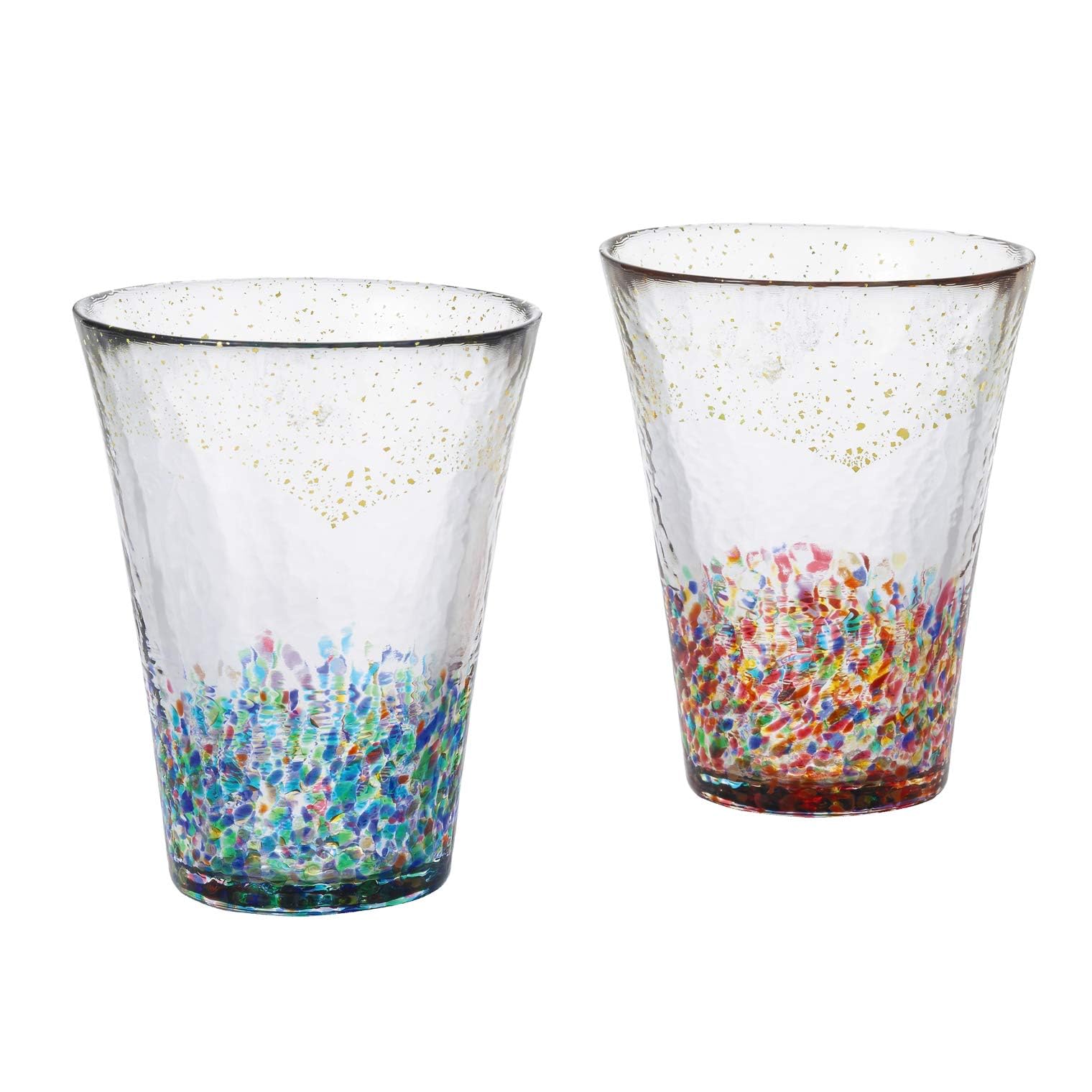 ADERIA 【Tsugaru Bidoro MATSURI Gold-trimmed Tumbler Pair Set 305ml Made in Japan, Gift Box FS71566】 Glass, Highball, Beer, Stylish, Japanese Sake, Gift, Women, Mother's Day, Father's Day, Couple, Men 
