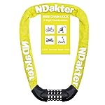 NDakter Bike Lock, 5 Digit Combination Heavy Duty Anti Theft Bicycle Chain Lock, 2.62/3.2/4.27/5/6Ft Long, High Security Resettable, Suitable for Bike, Scooter, Door, Gate, Fence-4/6mm Thick