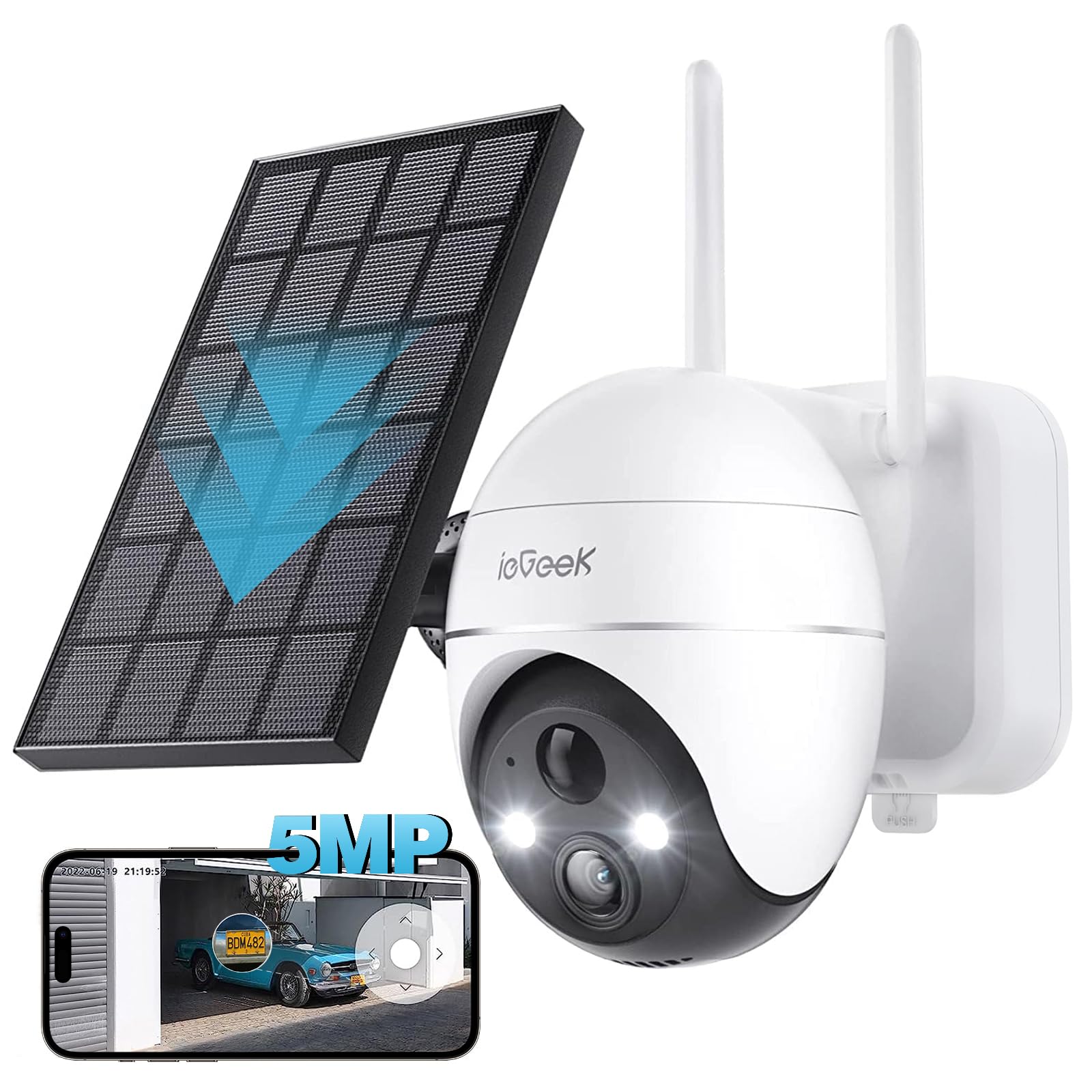 ieGeek ZS-GX4S 5 MP Wireless WiFi Surveillance Camera, Solar