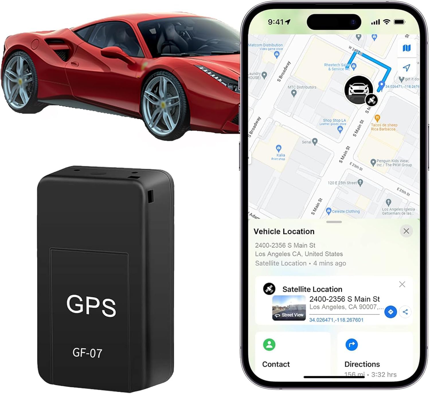 GPS Tracker for Vehicles No Subscription, Mini Smart GPS Tracker Real-Time Locator, Magnetic Case Anti-Theft Micro Vehicle Tracking Device with App for Cars, Kids, Elderly, Pets, Wallet, Luggage, Grey