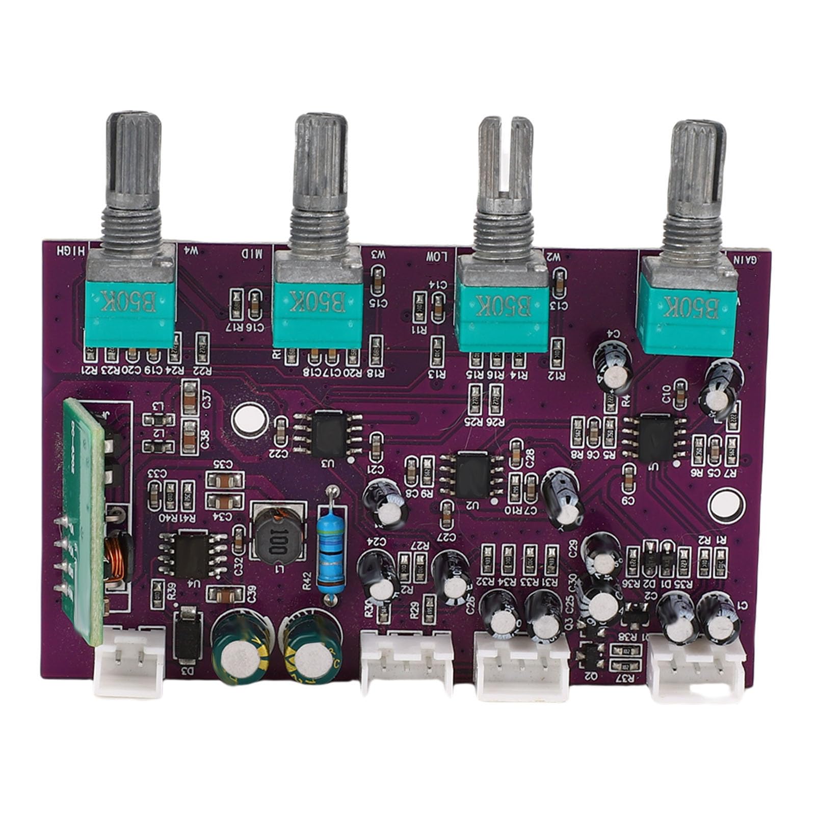 Placa de Preamplificación, Preamplificador HiFi NE5532 con Función de Silencio, Ganancia de 14 DB, Equipo de Sonido para Audiófilos