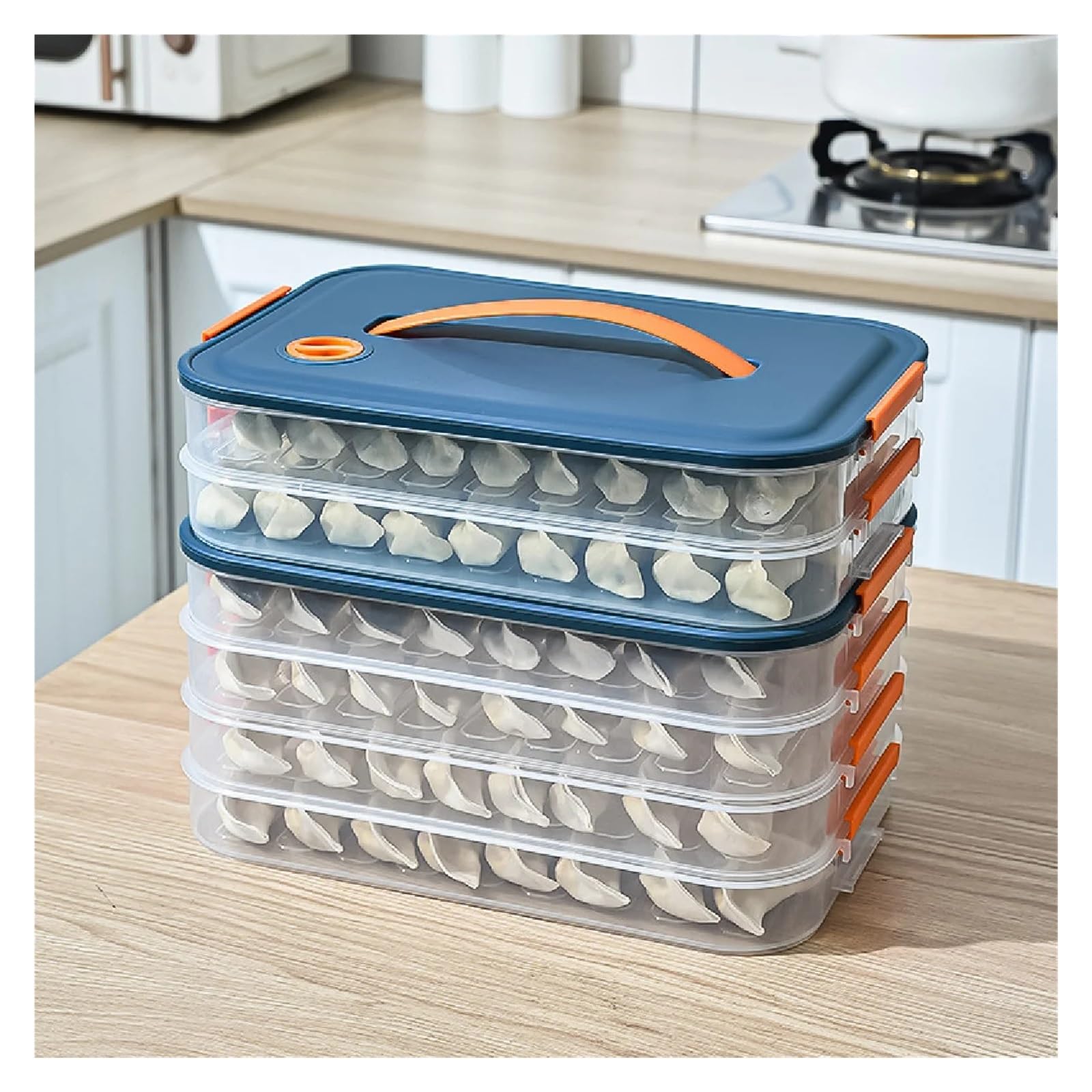 4-lagige Kühlschrank-Aufbewahrungsbox for Knödel und Gefrierbehälter