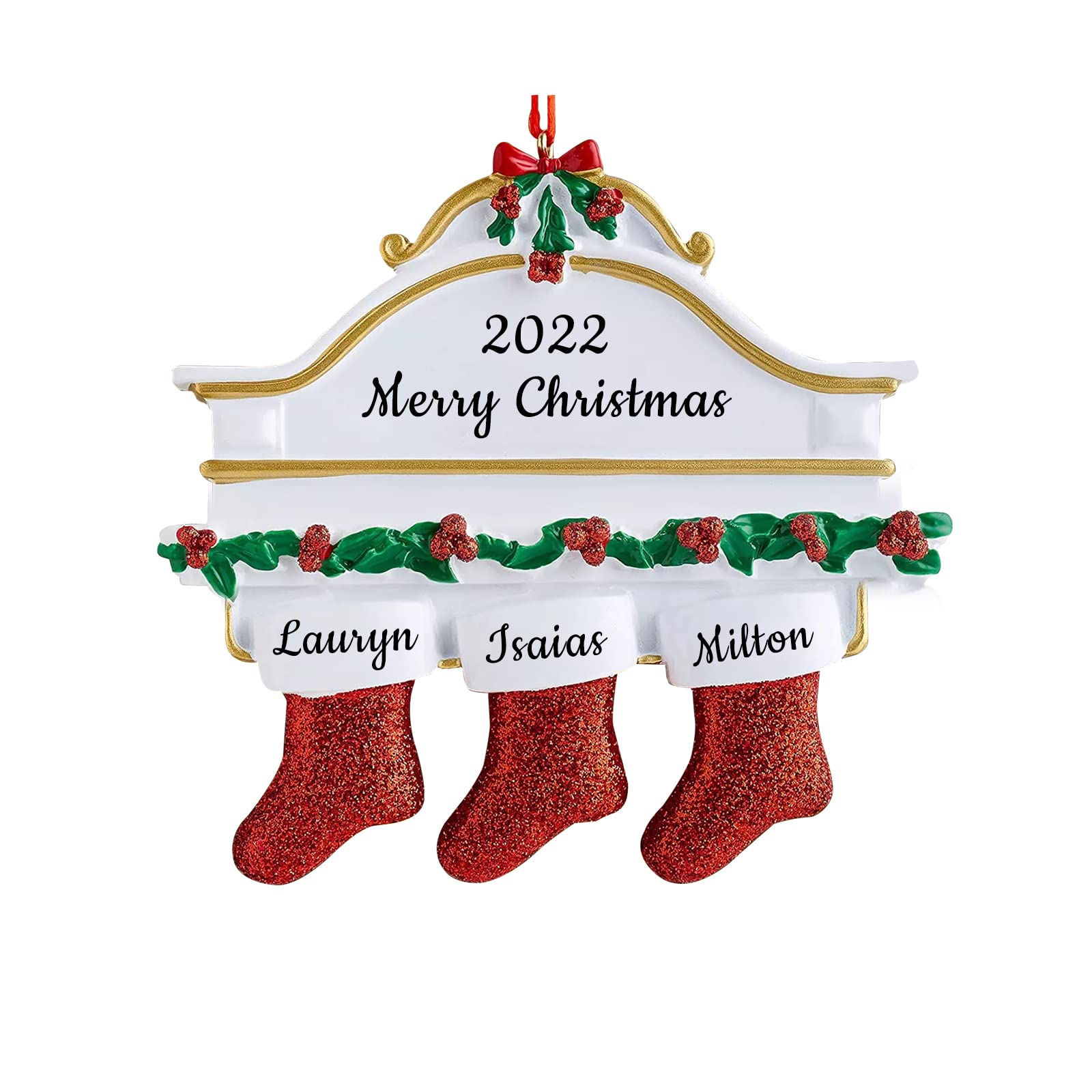 Adornos Personalizados para el árbol de Navidad Colgantes Personalizados con Nombre Etiquetas con Nombre Adornos navideños Colgantes para Regalos Decorativos Festivos