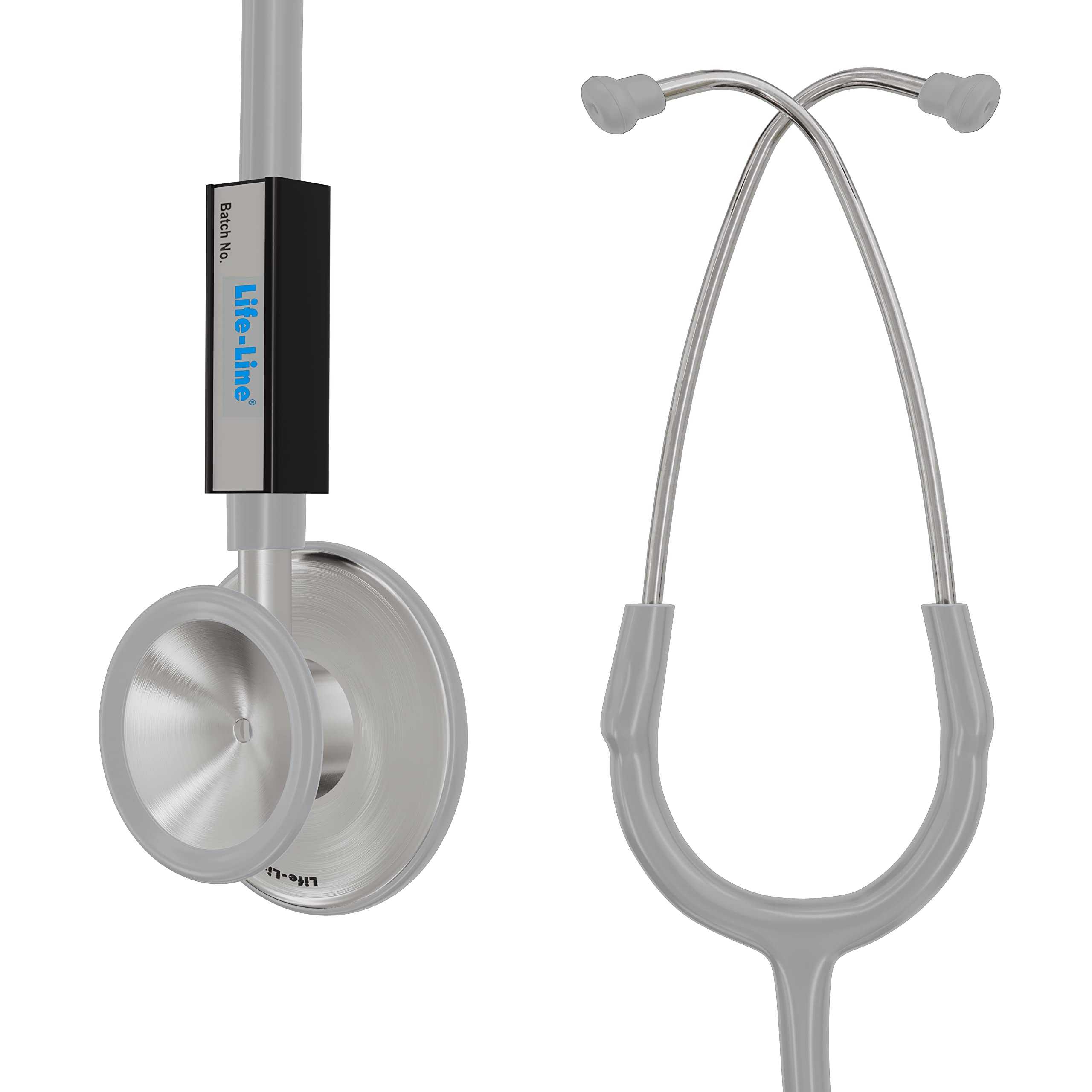 LIFE LINE Gamma Stethoscope (Grey) | Single Diaphragm Aluminum Silver finish Chest Piece for Adult |Y Tube | Suitable for Students-image-20