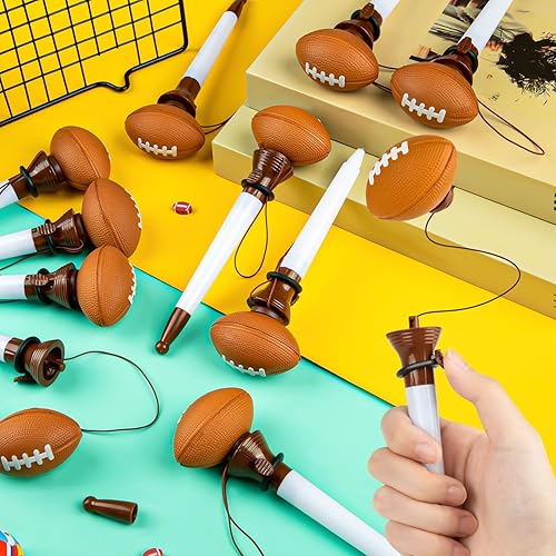 Miniatura 4 de HFAYDZSW 12 bolígrafos de aro de fútbol, divertidos temas deportivos, novedosos bolígrafos de tinta negra para fiesta de cumpleaños, premios,