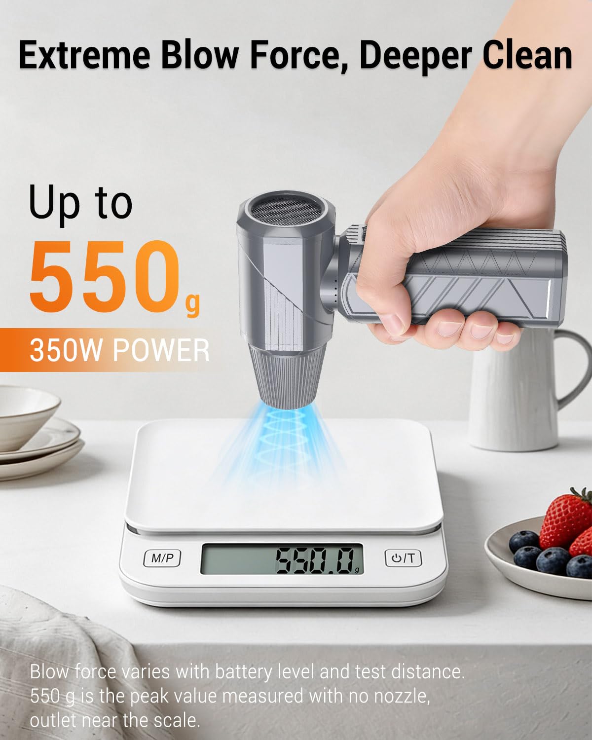 BOBYE Compressed Air Duster, 350W High-Powered Electric Air Duster with 180,000 RPM, Extended Runtime, 10000 mAh Battery, Mini Blower & Air Duster Rechargeable for Keyboard, PC, Car, Home, Outdoor - 3