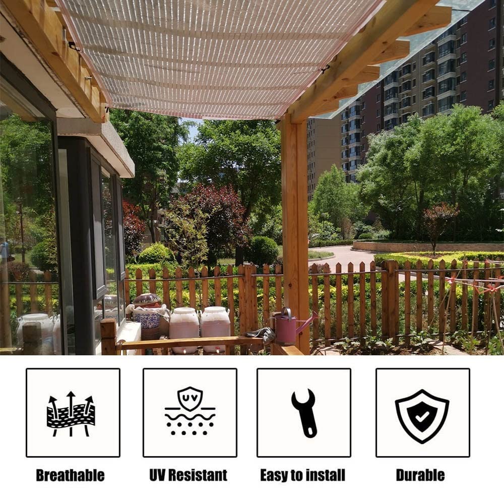 Aluminiowa siatka przeciwsłoneczna dla psów i szklarni, ochrona cieplna, blokada UV, wzmocnione oczkiem, (1 x 1 m, 2 x 3 m, 3 x 4 m, 3 x 5 m, 4 x 6 m, 6 x 8 m)